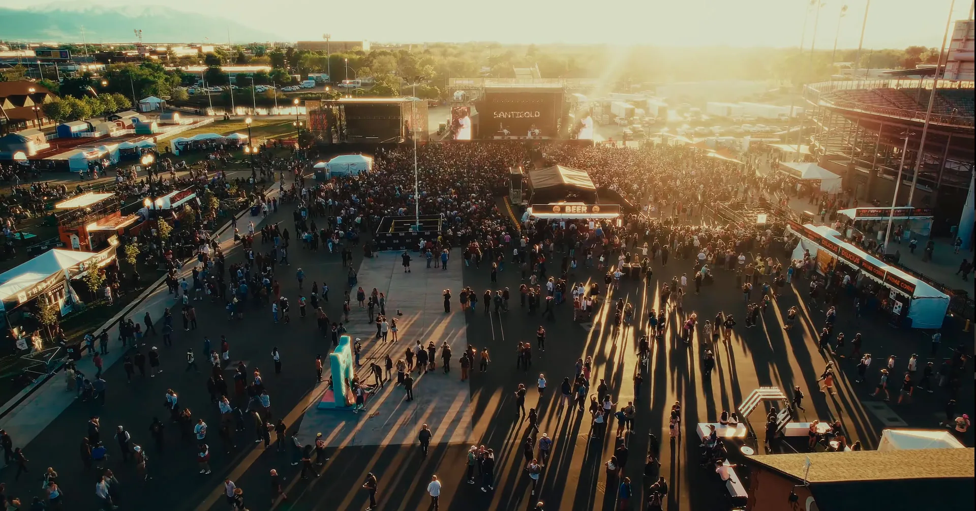 Aerial view of Kilby Block Party